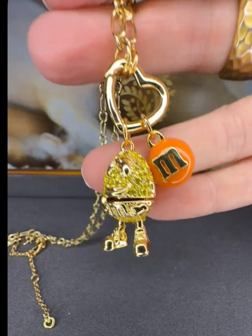 Kate Spade X M&M Statement Pendant Necklace, 18"‎ + 3" extender [$148] ORANGE